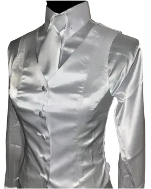 New, MTC White Silk Shirt