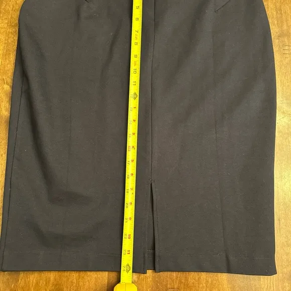 New Quince Pencil Skirt Large Navy Blue Interview Office Academia Preppy Stretch