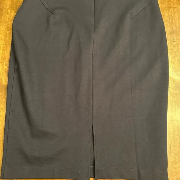 New Quince Pencil Skirt Large Navy Blue Interview Office Academia Preppy Stretch
