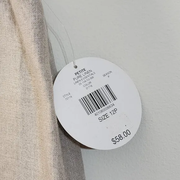 NEW Valerie Stevens 100% Linen Skirt Women's Size 12P