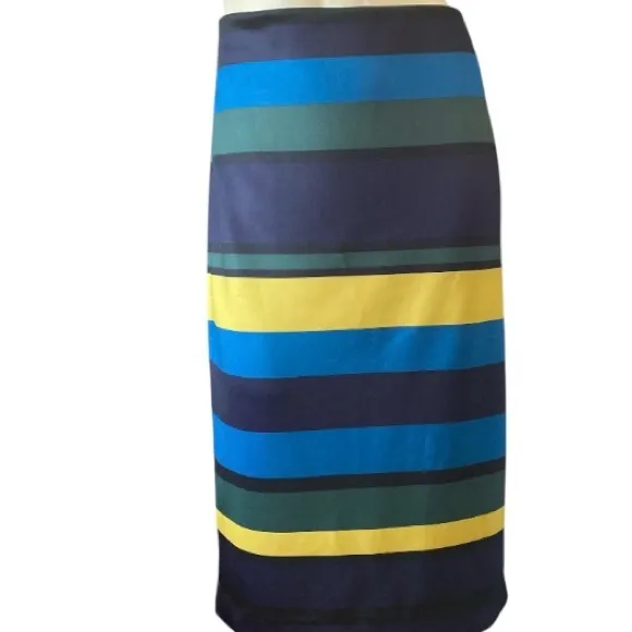 New York &amp; Company  Stretch Striped Pancil Skirt  Women’s size Large