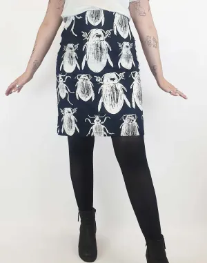 NMBQ black beetle print skirt size 12