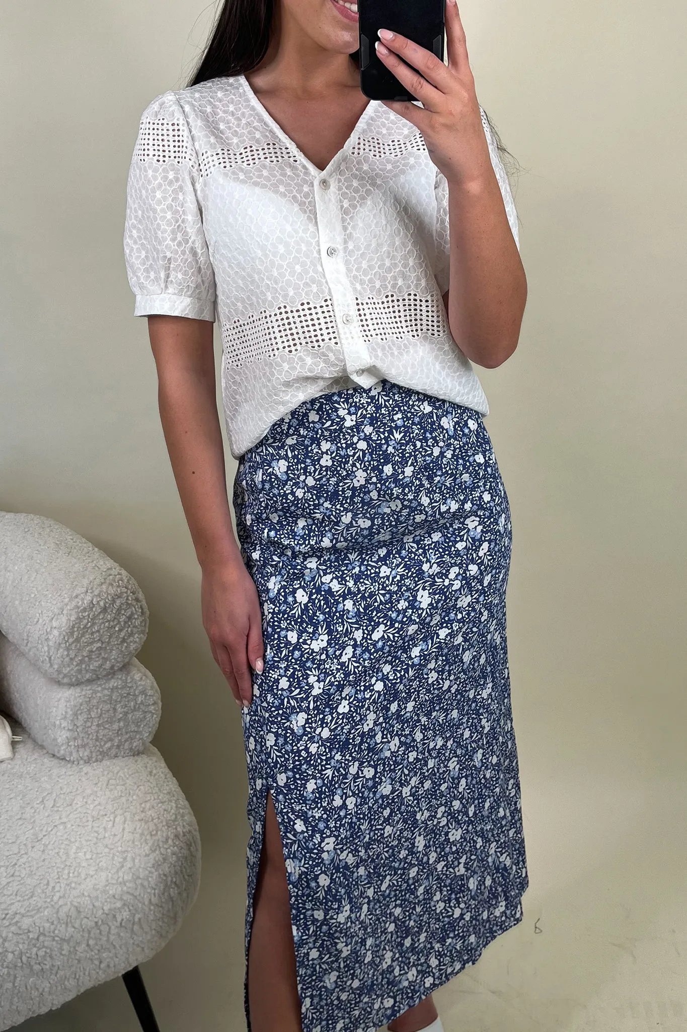 Nova Elite Floral Print Slip Skirt
