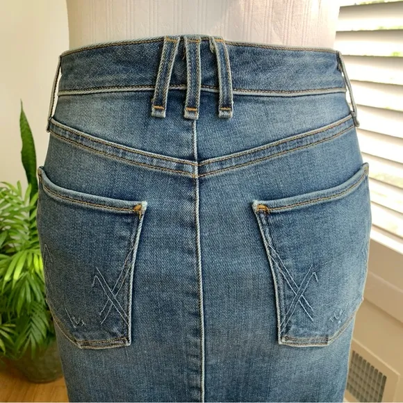 NWT Anthropologie McGuire Marino Denim Pencil Skirt • 26 (waist)