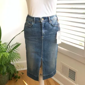 NWT Anthropologie McGuire Marino Denim Pencil Skirt • 26 (waist)