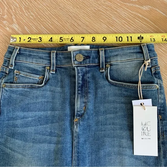 NWT Anthropologie McGuire Marino Denim Pencil Skirt • 26 (waist)