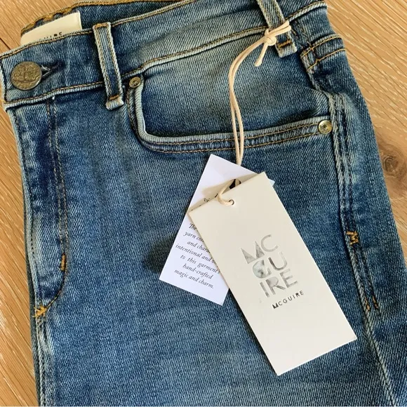 NWT Anthropologie McGuire Marino Denim Pencil Skirt • 26 (waist)