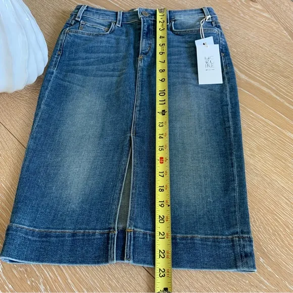 NWT Anthropologie McGuire Marino Denim Pencil Skirt • 26 (waist)