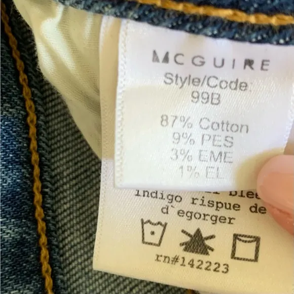 NWT Anthropologie McGuire Marino Denim Pencil Skirt • 26 (waist)
