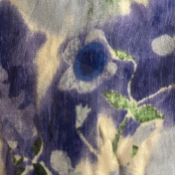 NWT Love Stitch Watercolor Floral Blue and Green Sleeveless Maxi Dress Size S/M