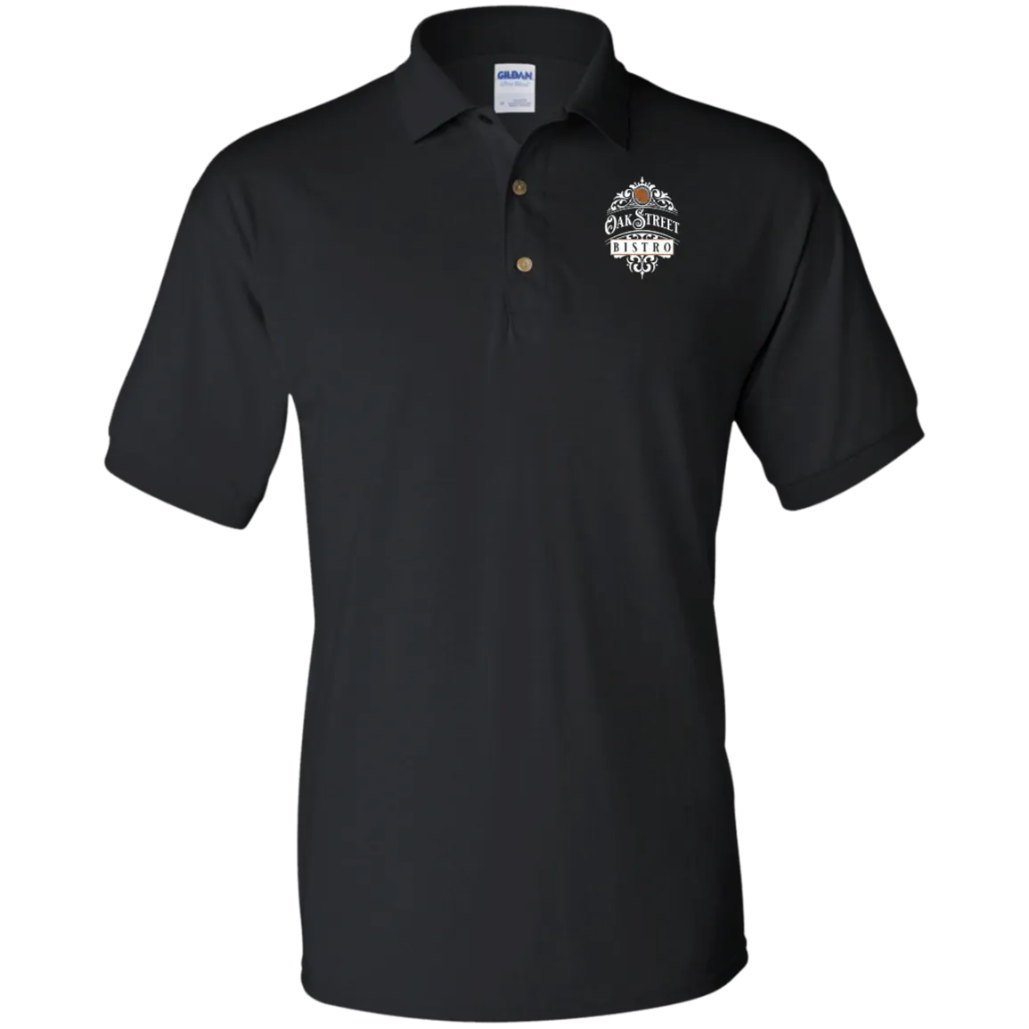 Oak Street Large Bistro revised WHITE G880 Jersey Polo Shirt