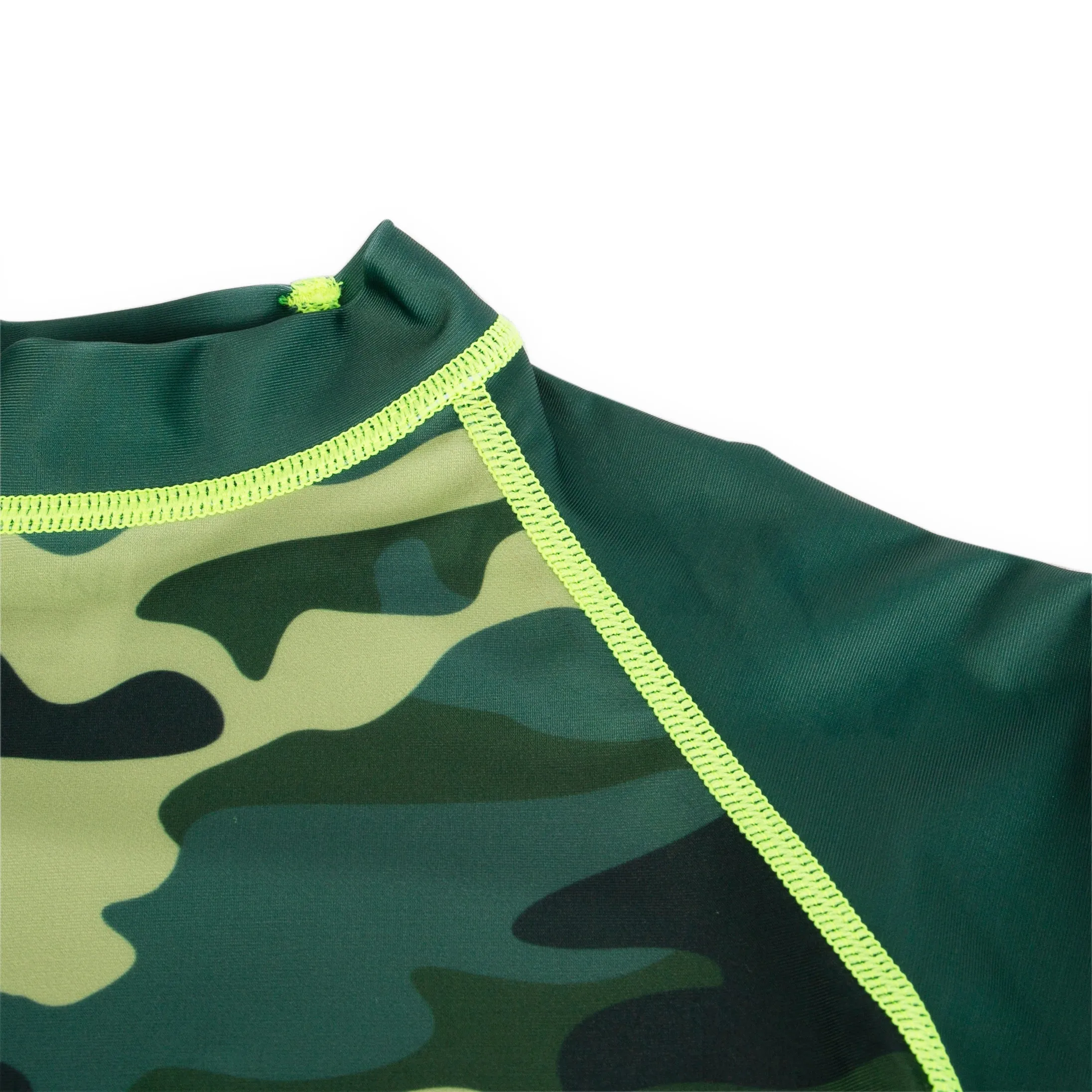Oakiwear Rash Guard Long Sleeved Swimming Surf Shirt Boy Girls, Camo