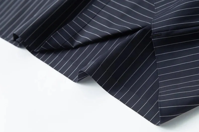 Obsidian Phoenix Luxury Ice Silk Striped Polo Shirt - High-End Oversized Breathable Men’s Summer Shirt in Sizes Up to 8XL