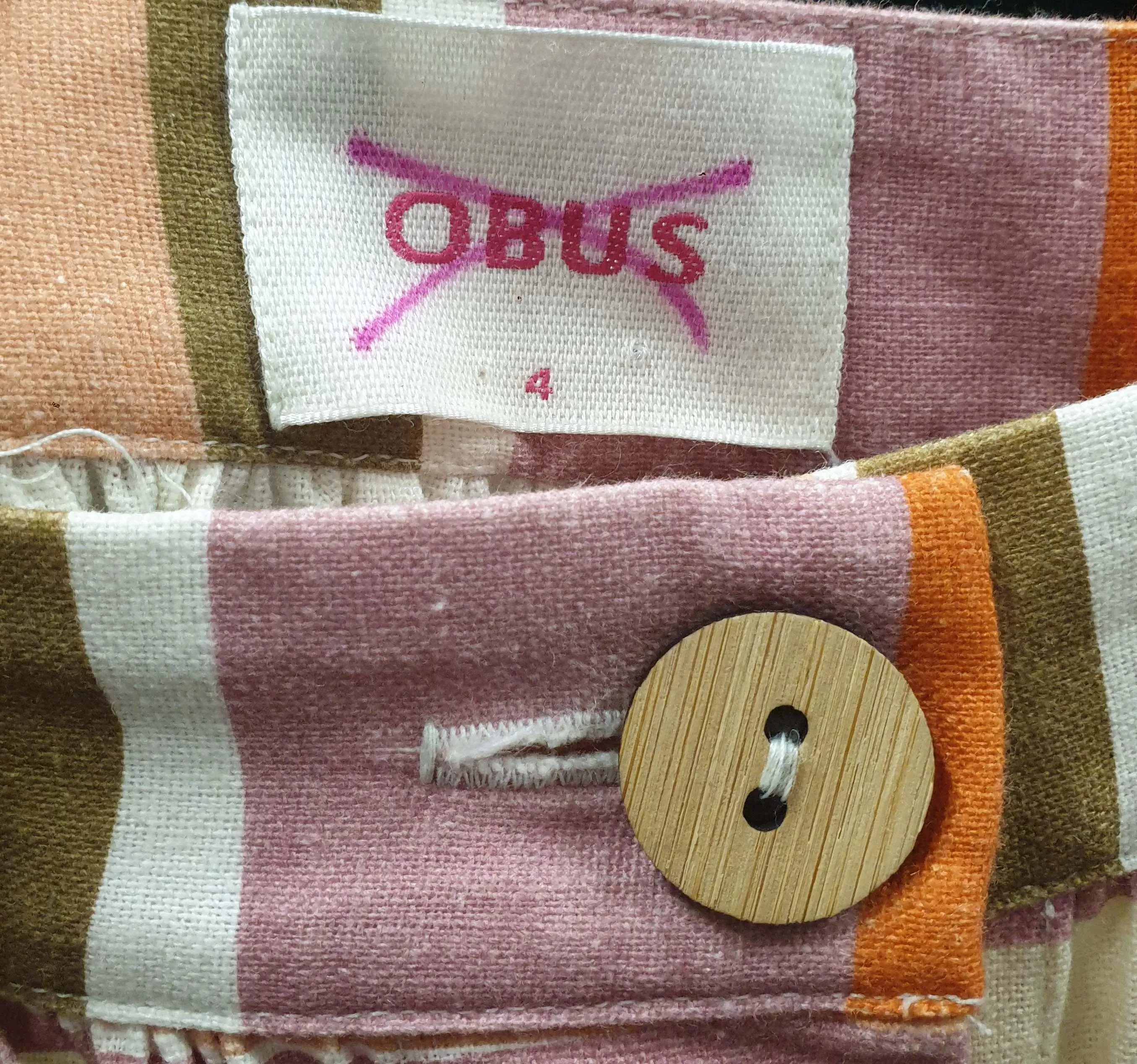 Obus colourful horizontal striped skirt size 4 (best fits 12-14)