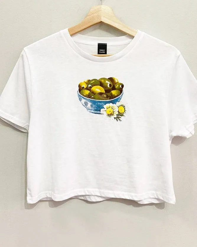 Olive Bowl Crop Top
