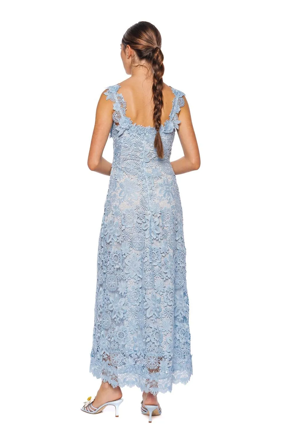 Orchid Island Embroidered Lace Maxi Dress