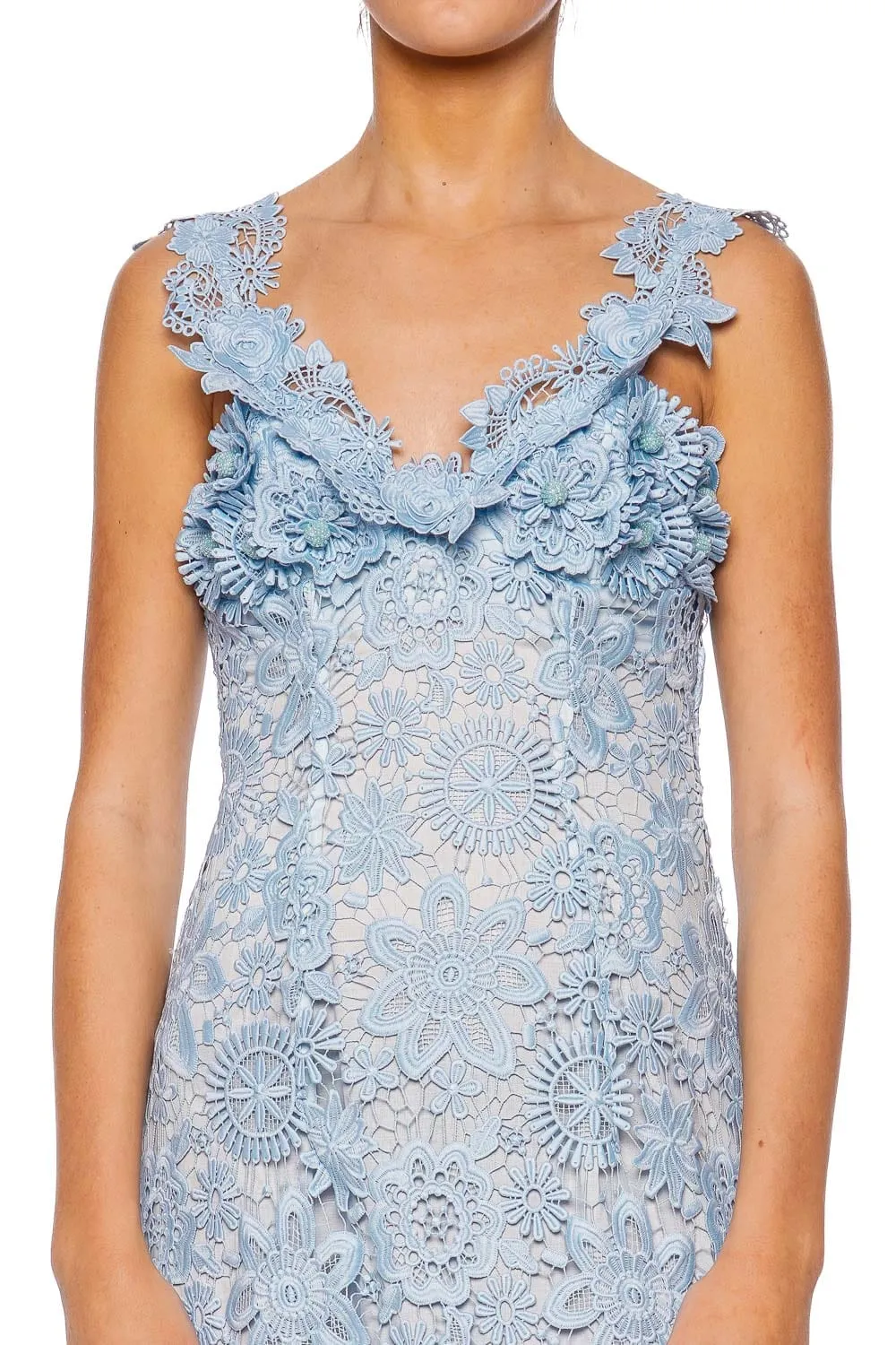 Orchid Island Embroidered Lace Maxi Dress