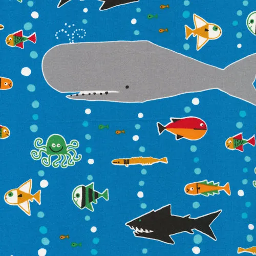 Organic Baby/Toddler Blanket - Reversible- Ocean Life