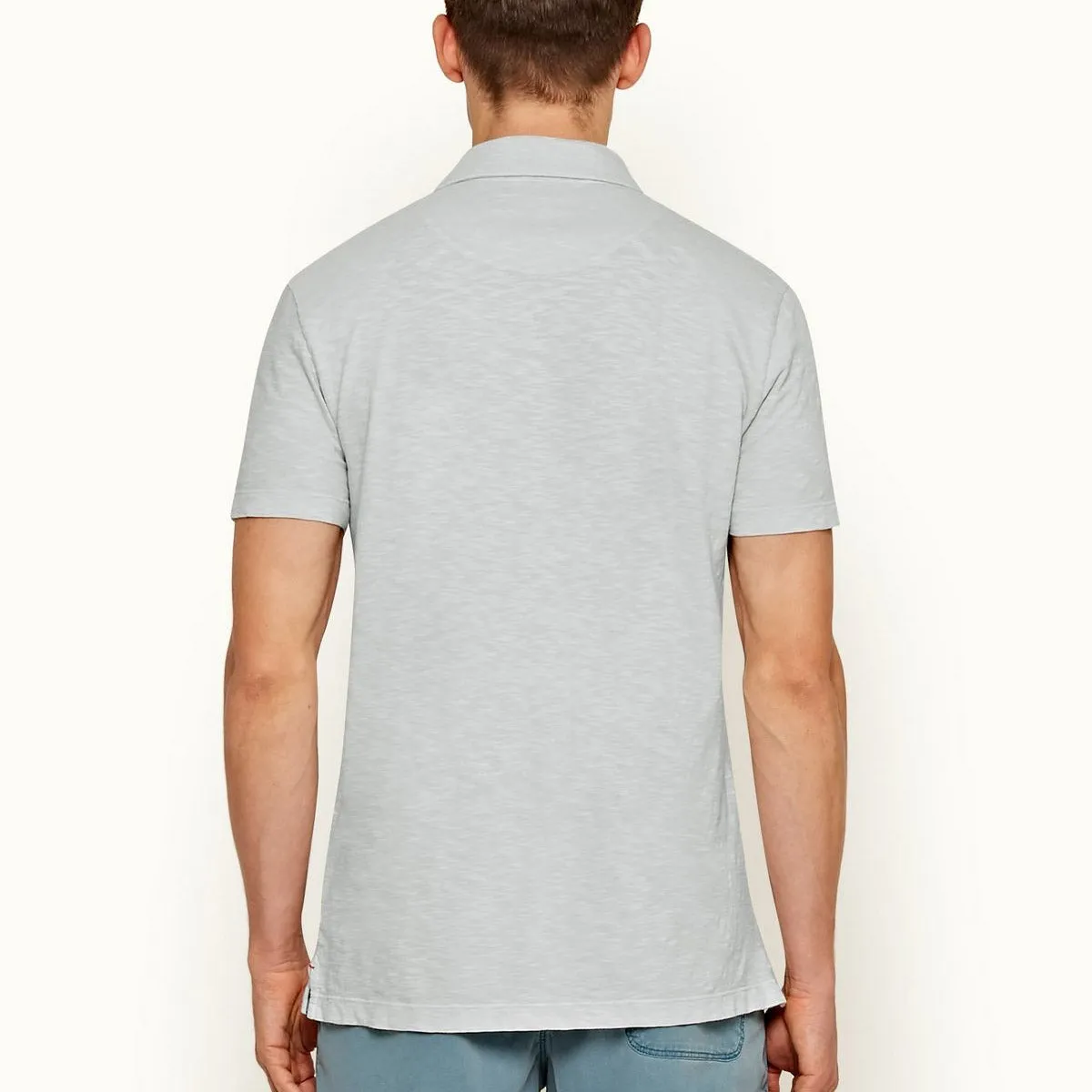 Orlebar Brown - Thompson Garment Dyed Polo Shirt in Rock Salt