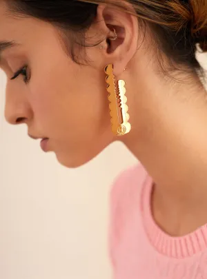 Outhouse   I   OH Epee Melrose Avenue Maxi Earrings Brass Gold Accessories  OHAW21EA502