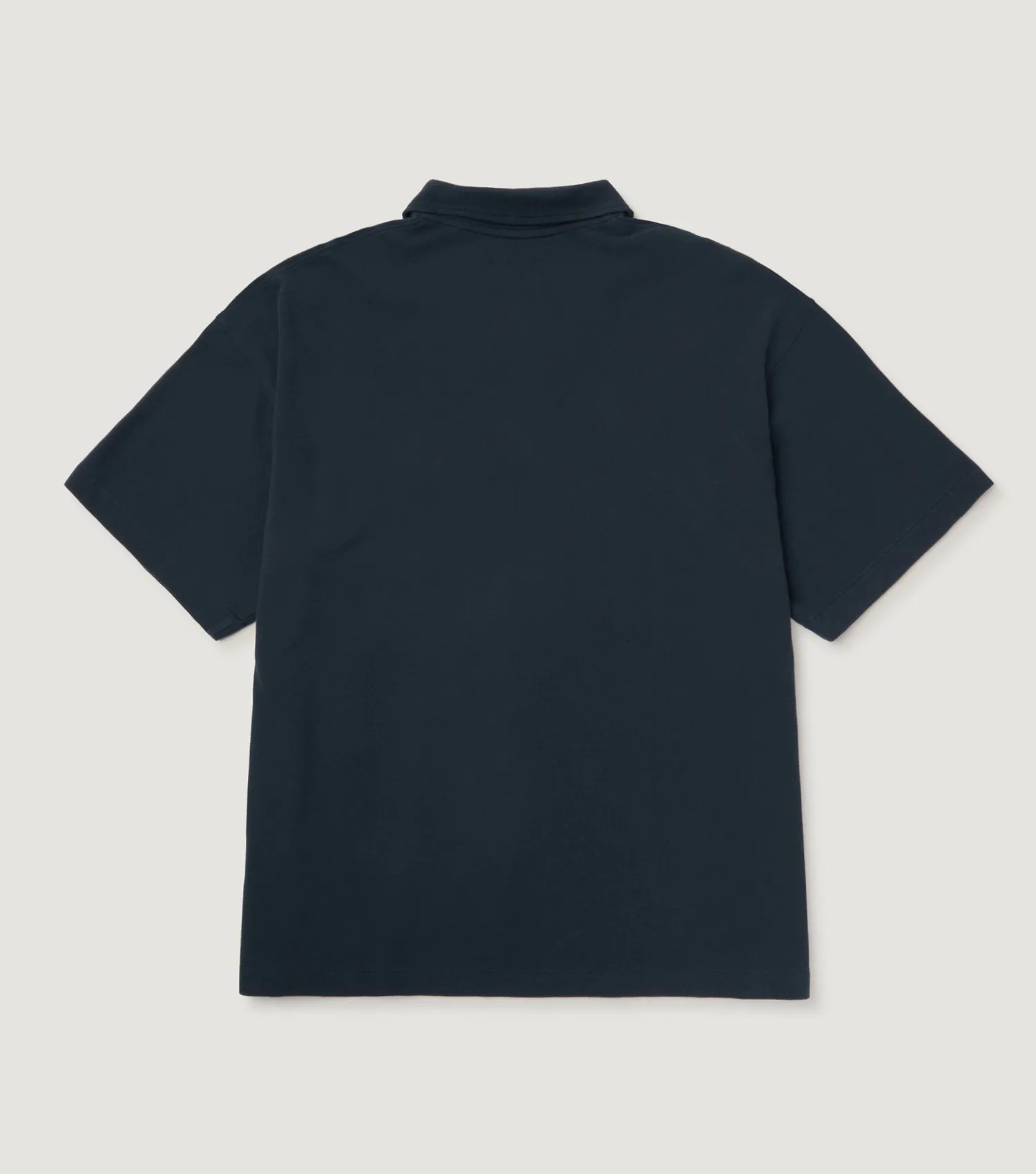 Oversize Organic Cotton Polo Navy