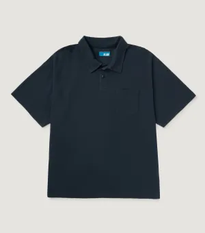 Oversize Organic Cotton Polo Navy