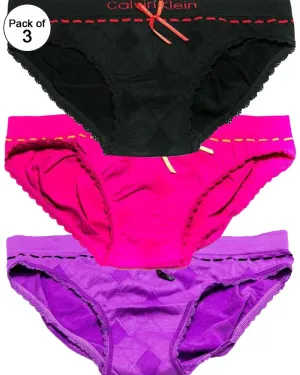 Pack of 3 Girl Kid's Cotton Panty