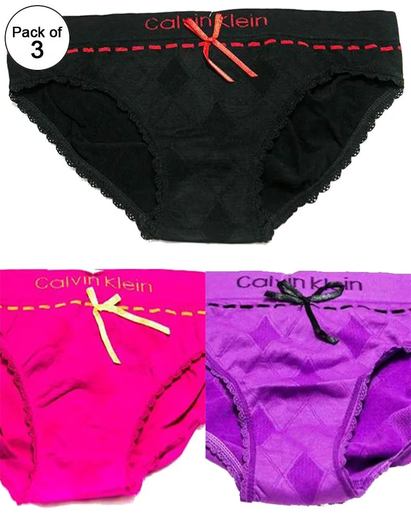 Pack of 3 Girl Kid's Cotton Panty