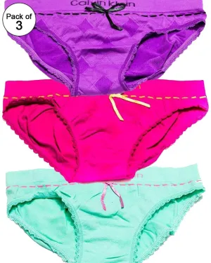 Pack of 3 Girl Kid's Cotton Panty