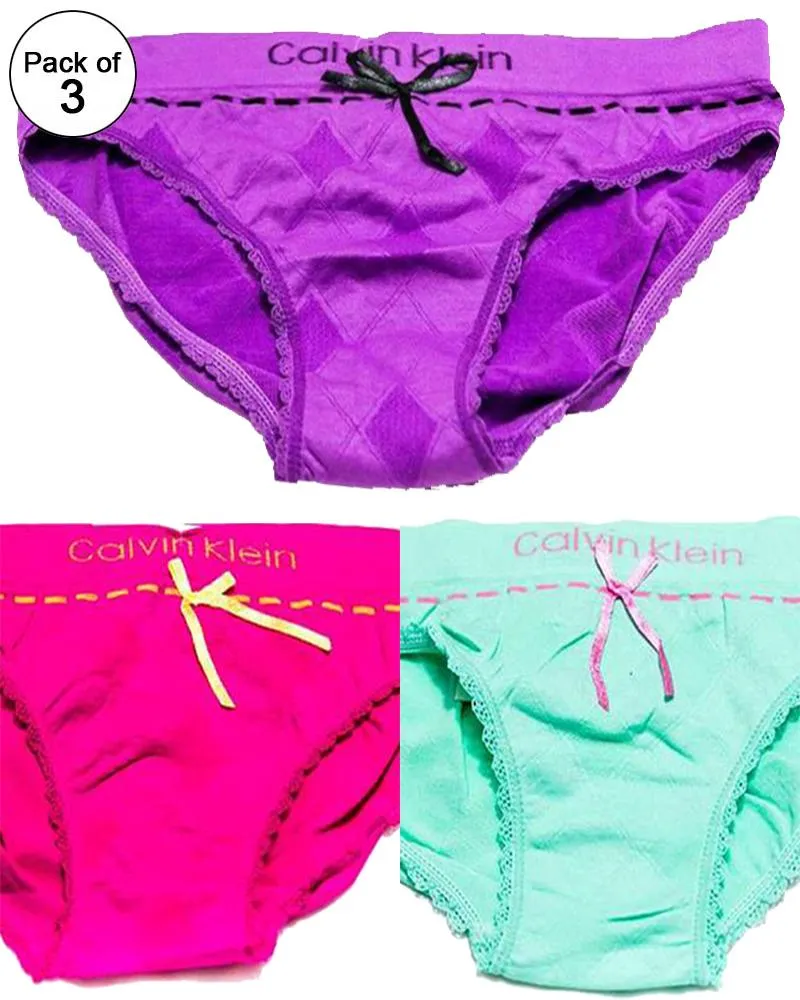 Pack of 3 Girl Kid's Cotton Panty