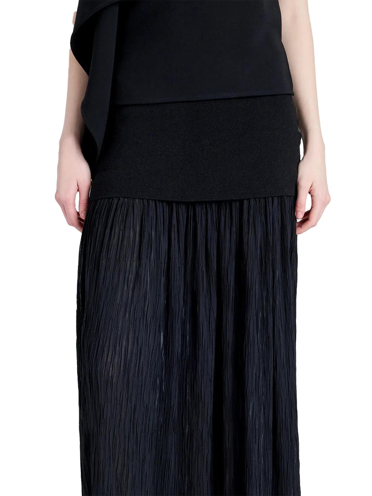 Paige Skirt in Pleated Crepe Chiffon