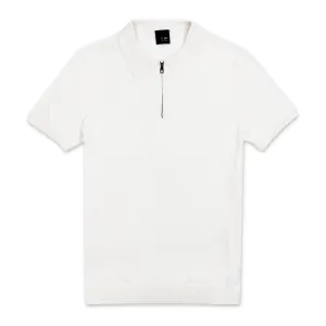 Pal Zileri - Knitted Silk/Cotton Polo Shirt in Natural