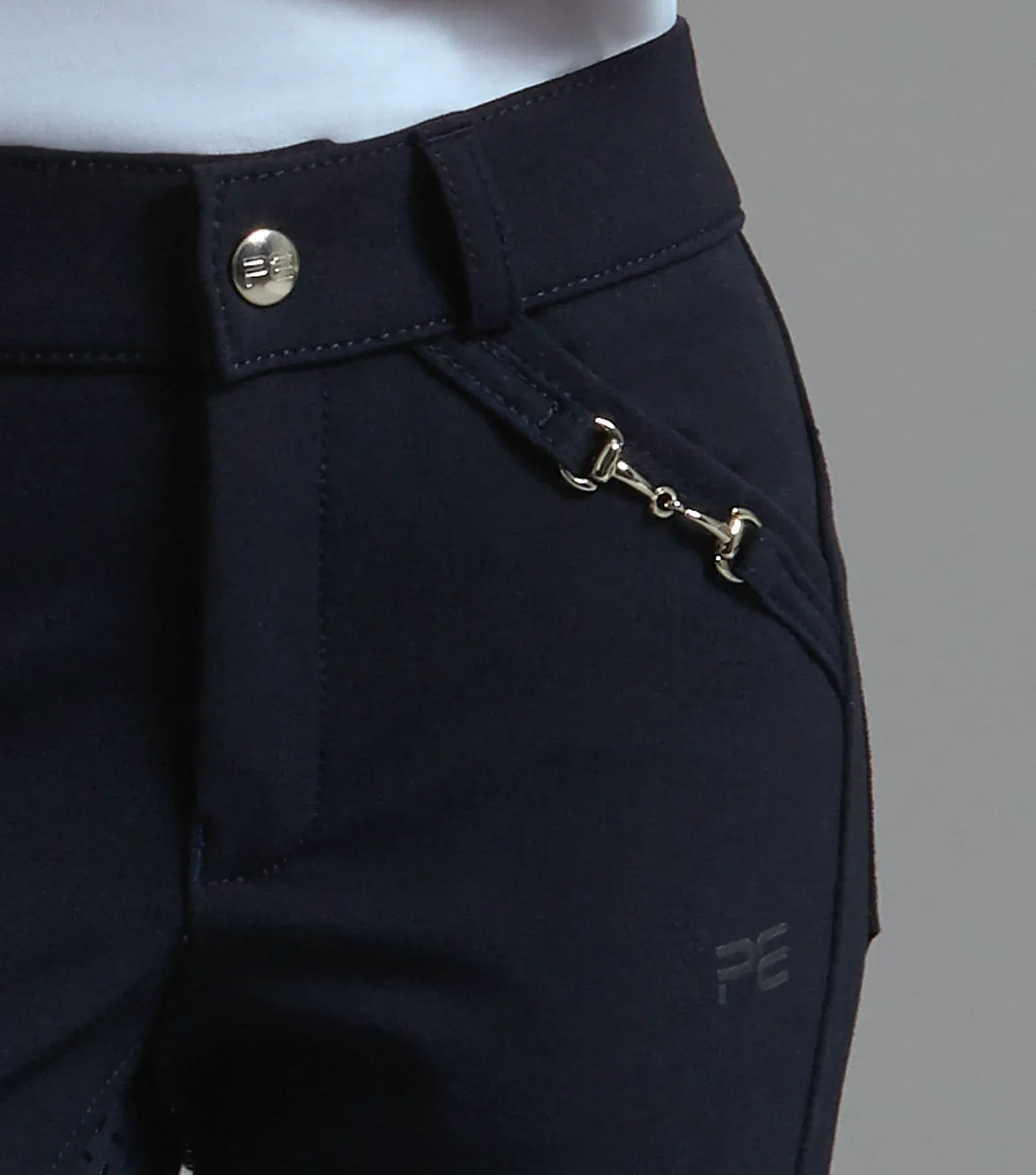 PEI Girls Full Gel Seat Riding Breeches (Navy)