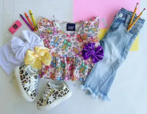 pencil bow peplum