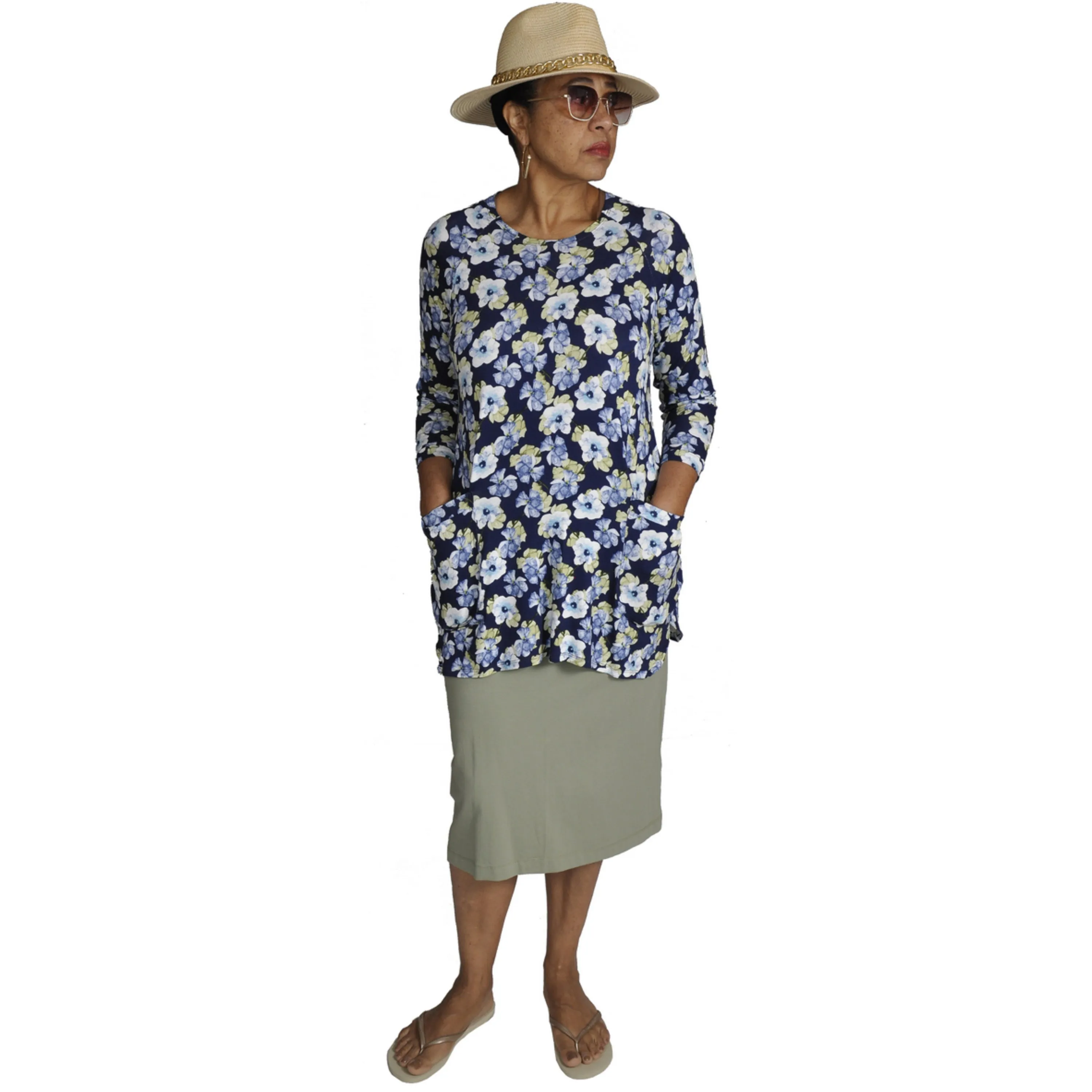 Pencil Skirt - Cotton Stretch Knit
