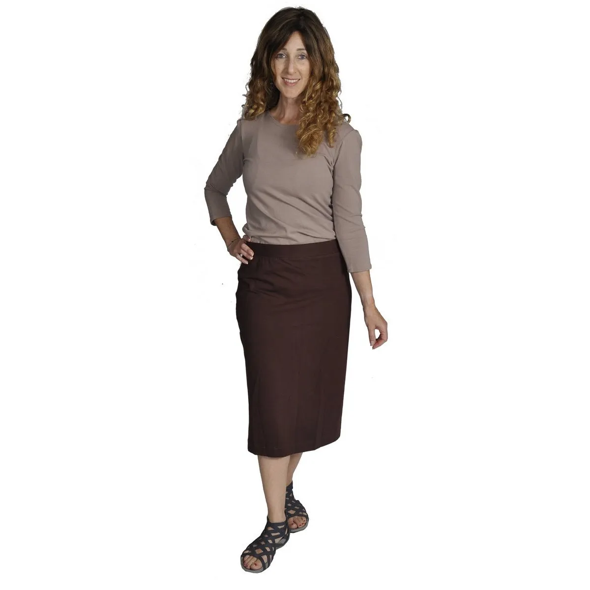 Pencil Skirt - Cotton Stretch Knit