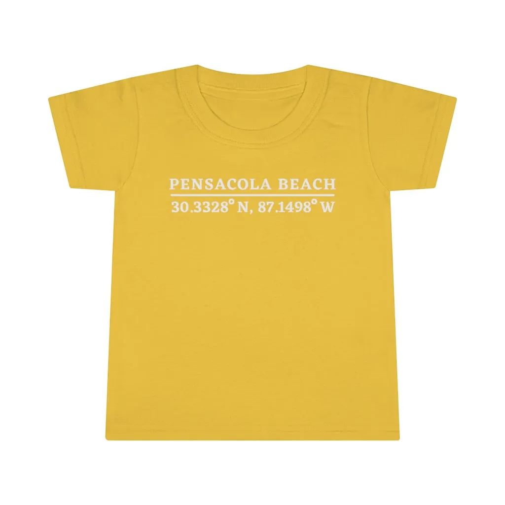 Pensacola Beach Coordinates Toddler T-shirt