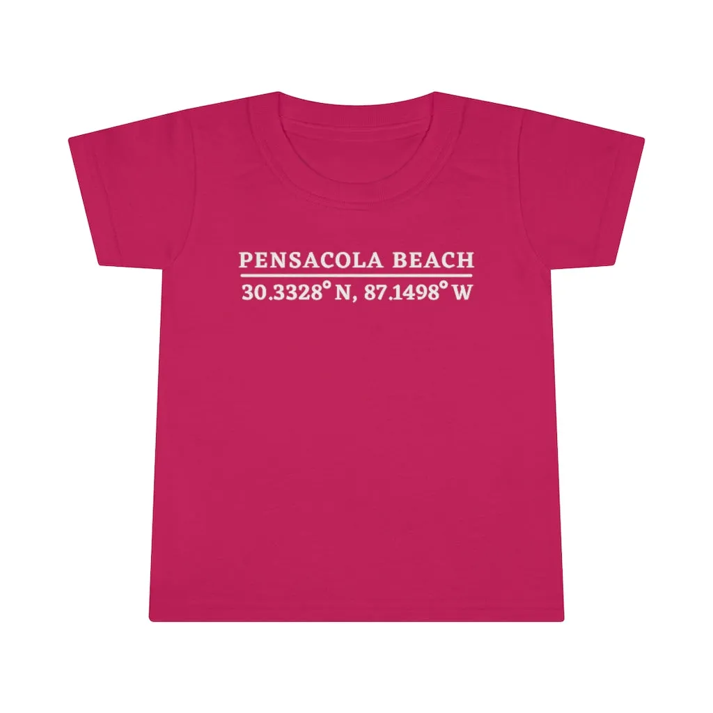 Pensacola Beach Coordinates Toddler T-shirt