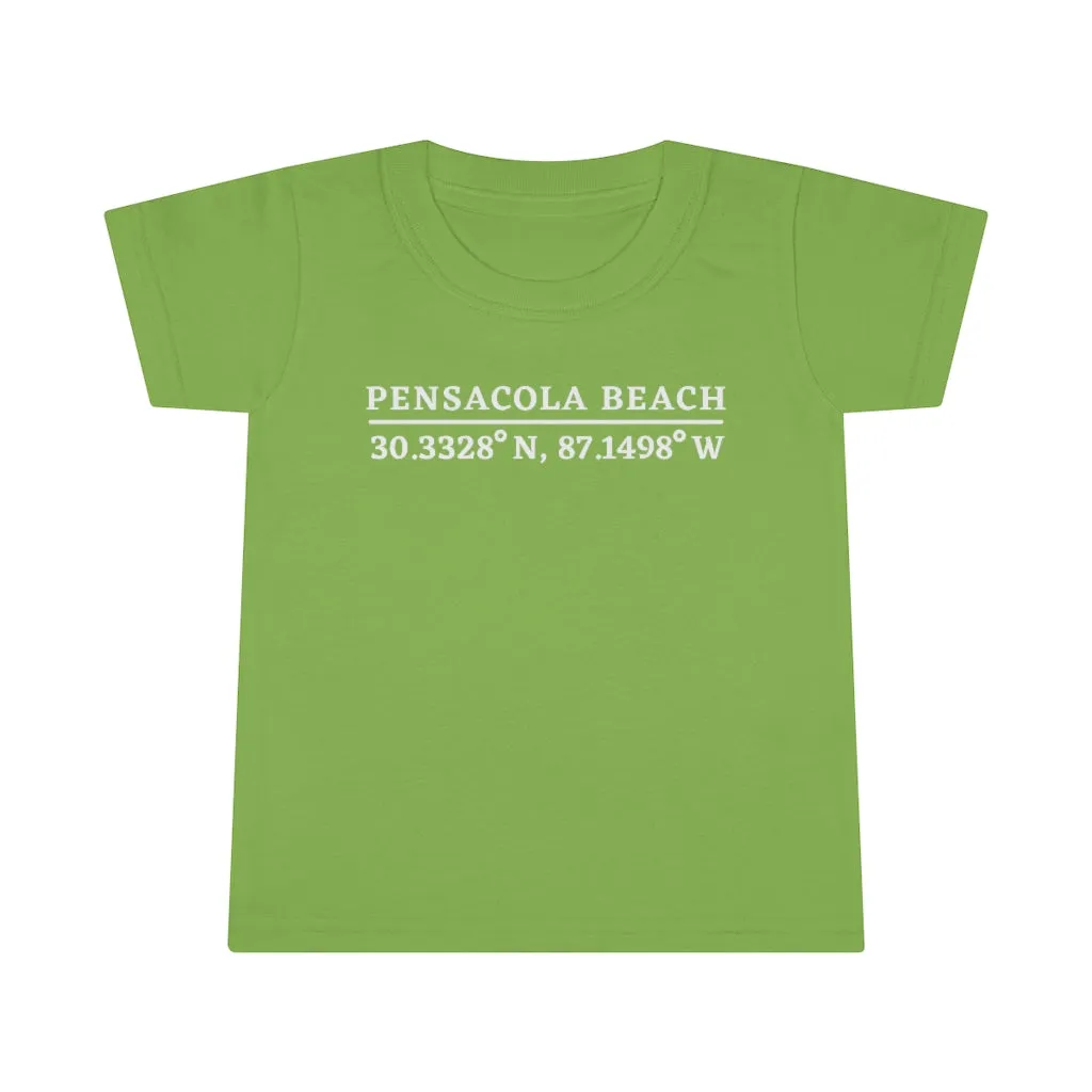 Pensacola Beach Coordinates Toddler T-shirt