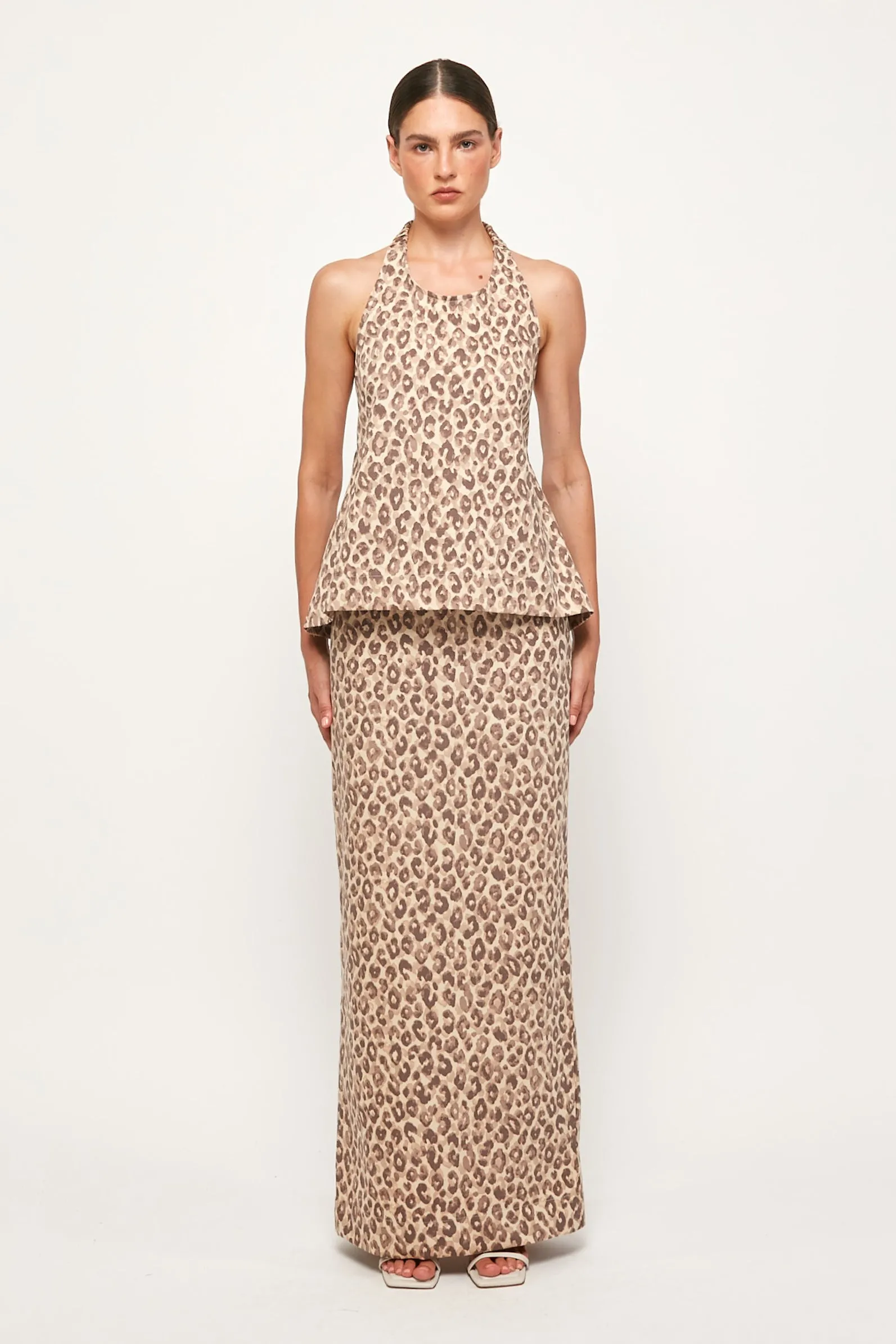 Peplum Halter Top | Pencil Skirt