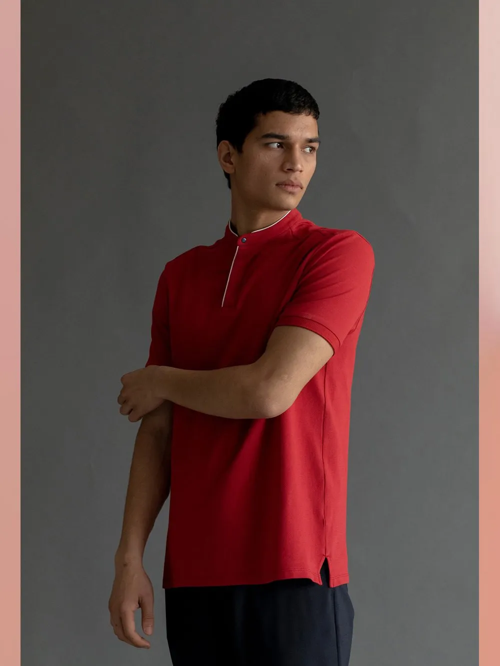 Perona   I   T-Shirt Polo Hardy In Couture Red