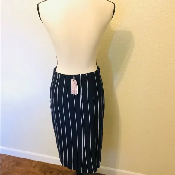 Philosophy Apparel Striped Ponte Knit Pencil Skirt