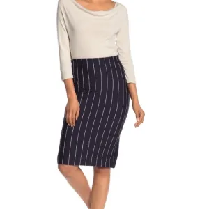 Philosophy Apparel Striped Ponte Knit Pencil Skirt