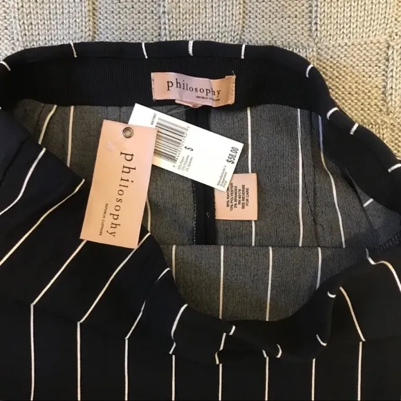Philosophy Apparel Striped Ponte Knit Pencil Skirt