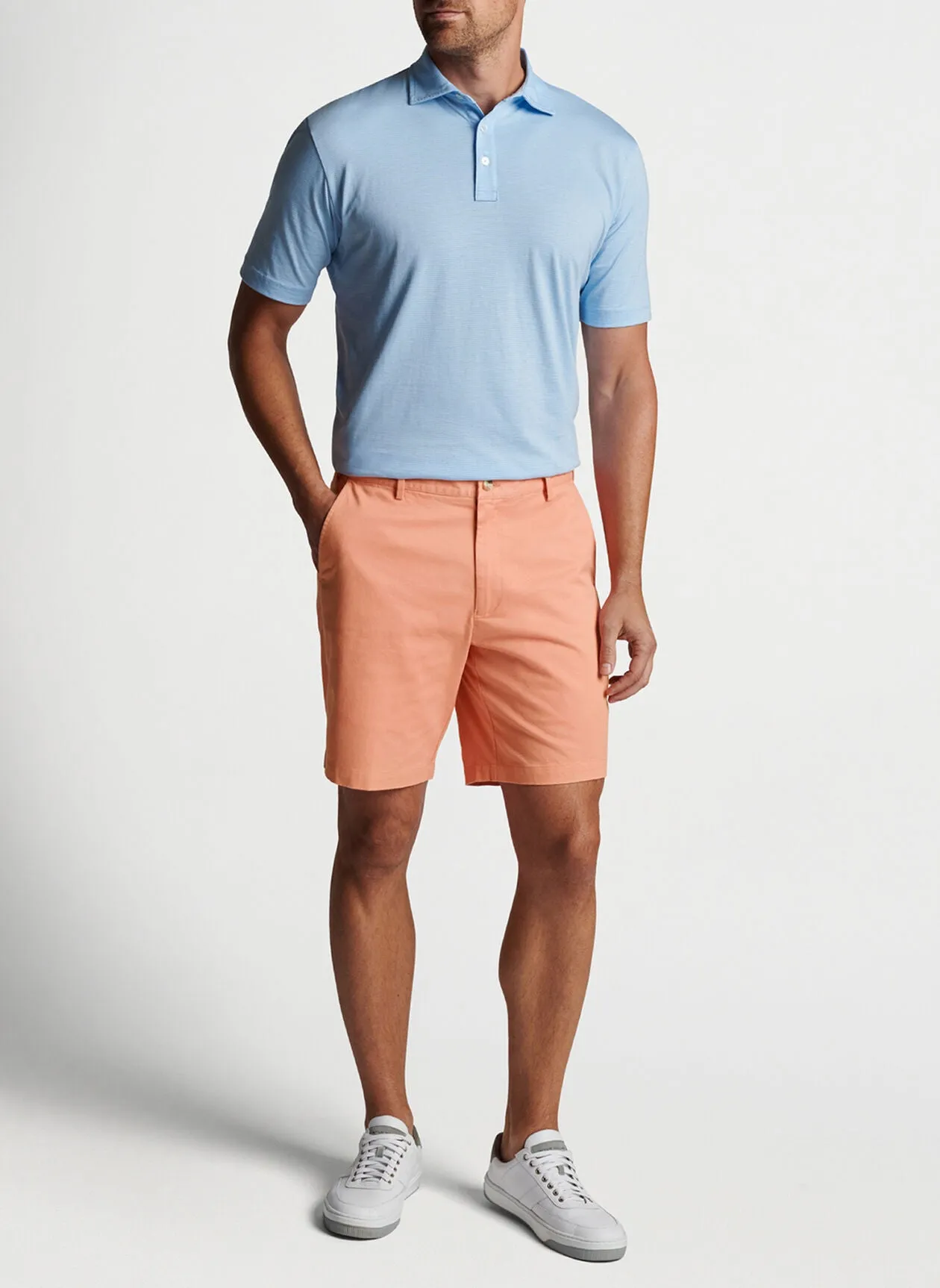 Pilot Mill Haynes Stripe Polo (Cottage Blue)