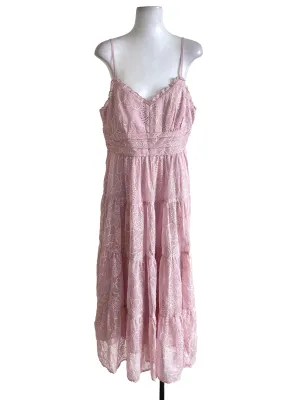 Pink Floral Eyelet Sundress