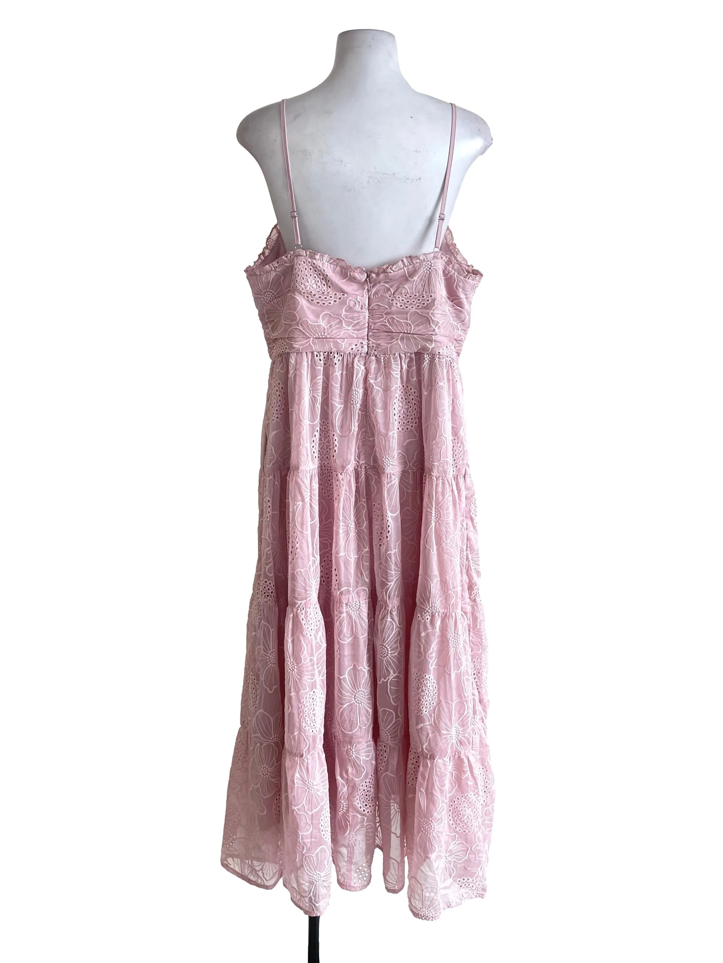 Pink Floral Eyelet Sundress