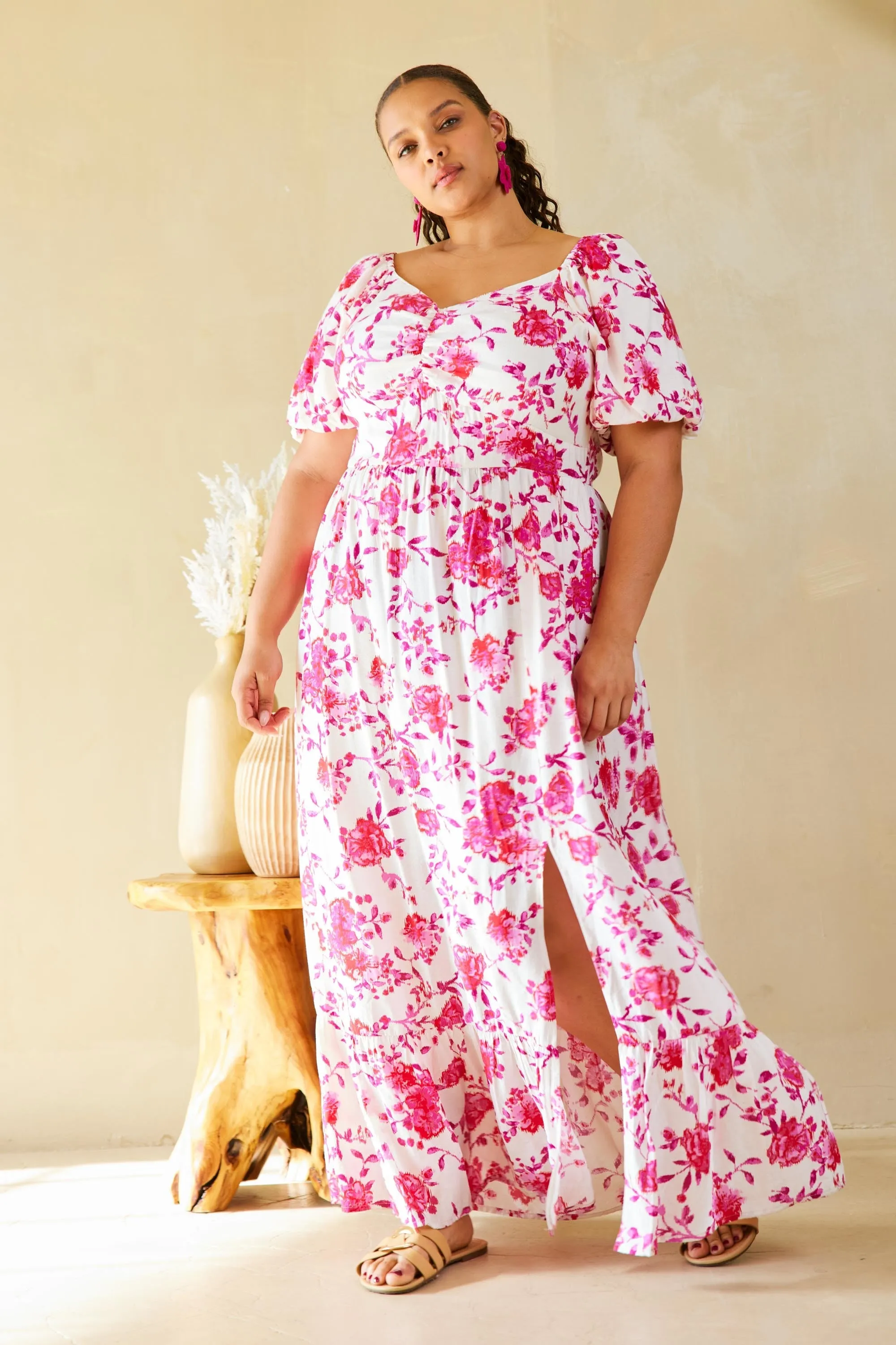 Pink Floral Maxi