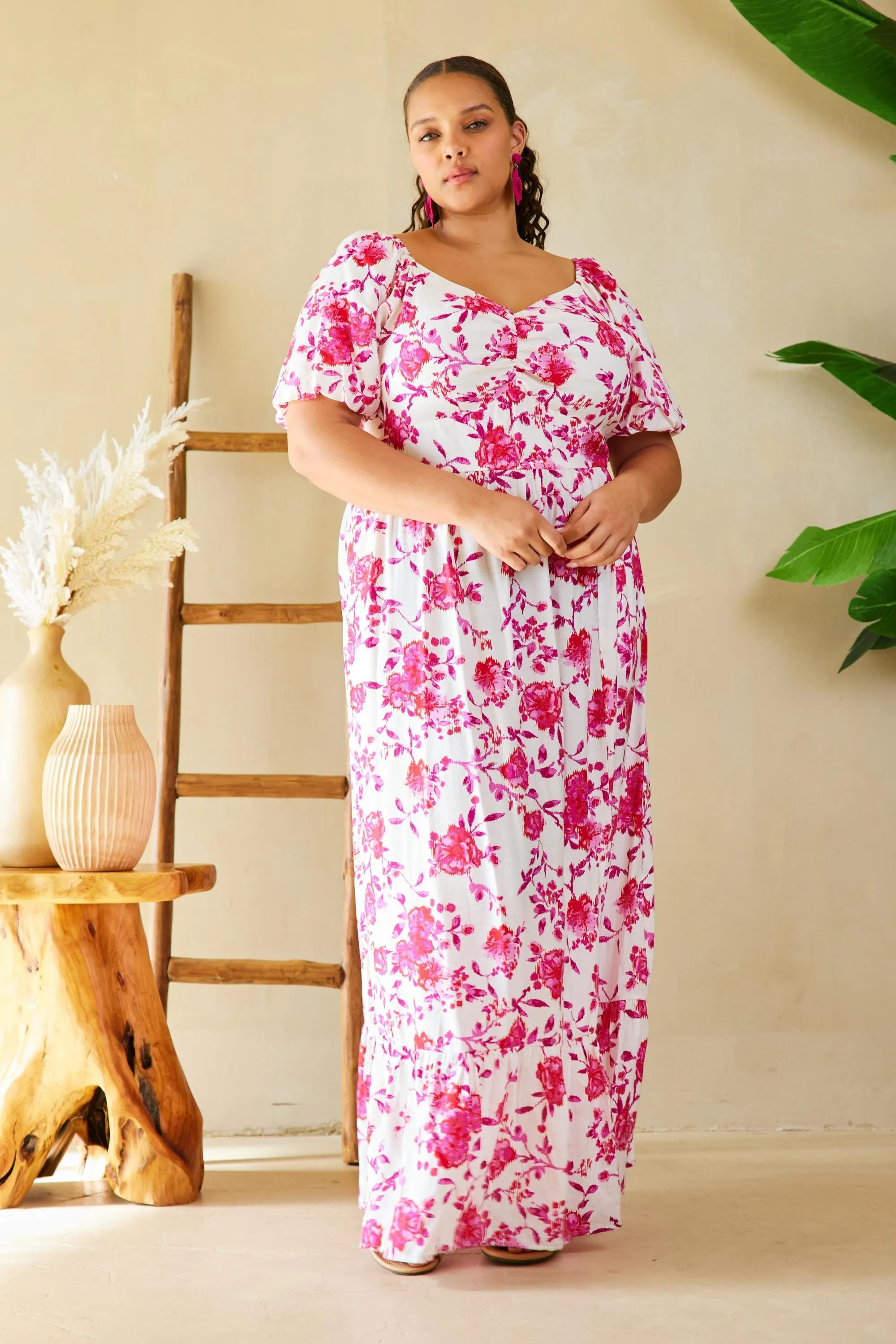 Pink Floral Maxi