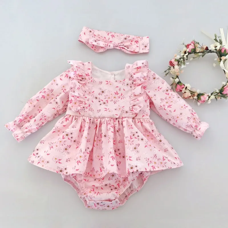 Pink Lilly Long Sleeve Romper